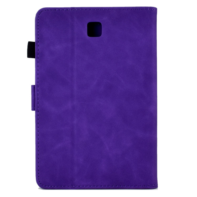 For Samsung Galaxy Tab A 8.0 T350 Tower Embossed Leather Smart Tablet Case(Purple) - Other Galaxy Tab PC by buy2fix | Online Shopping UK | buy2fix