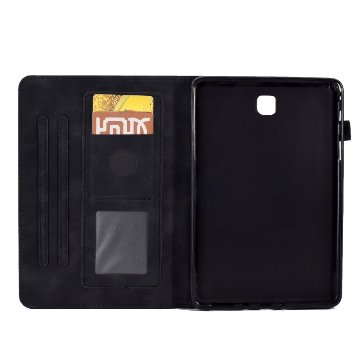 For Samsung Galaxy Tab A 8.0 T350 Tower Embossed Leather Smart Tablet Case(Black) - Other Galaxy Tab PC by buy2fix | Online Shopping UK | buy2fix