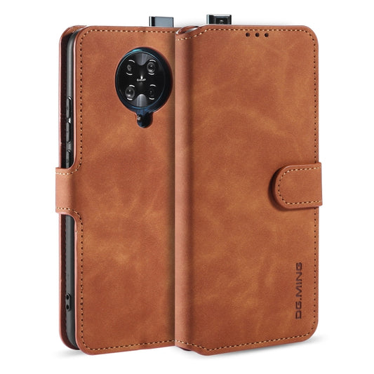 For Xiaomi Redmi K30 Pro DG.MING Retro Oil Side Horizontal Flip Case with Holder & Card Slots & Wallet(Brown) - Xiaomi Cases by DG.MING | Online Shopping UK | buy2fix