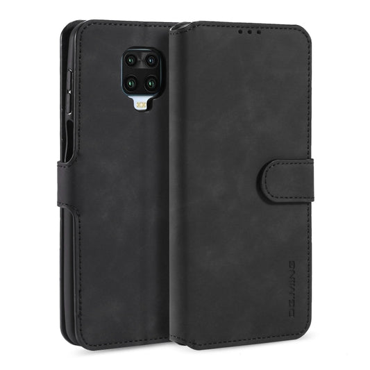 For Xiaomi Redmi Note 9S DG.MING Retro Oil Side Horizontal Flip Case with Holder & Card Slots & Wallet(Black) - Xiaomi Cases by DG.MING | Online Shopping UK | buy2fix