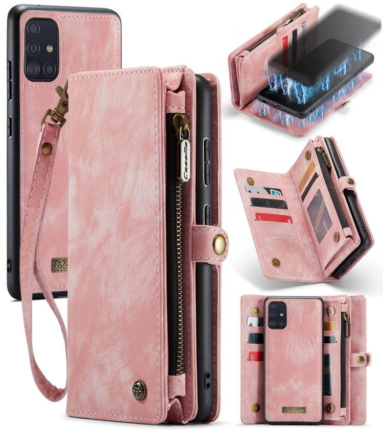 For Samsung Galaxy A71 4G CaseMe-008 Detachable Multifunctional Horizontal Flip Leather Case with Card Slot & Holder & Zipper Wallet & Photo Frame (Pink) - Galaxy Phone Cases by CaseMe | Online Shopping UK | buy2fix