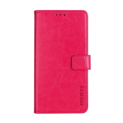 For Blackview A80 Pro idewei Crazy Horse Texture Horizontal Flip Leather Case with Holder & Card Slots & Wallet(Rose Red) - More Brand by idewei | Online Shopping UK | buy2fix