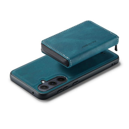 For Samsung Galaxy A55 5G JEEHOOD Magnetic Zipper Horizontal Flip Leather Phone Case(Blue) - Galaxy Phone Cases by JEEHOOD | Online Shopping UK | buy2fix