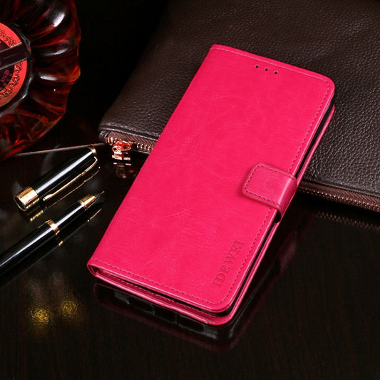 For Ulefone MIX 2 idewei  Crazy Horse Texture Horizontal Flip Leather Case with Holder & Card Slots & Wallet(Rose Red) - Ulefone Cases by idewei | Online Shopping UK | buy2fix