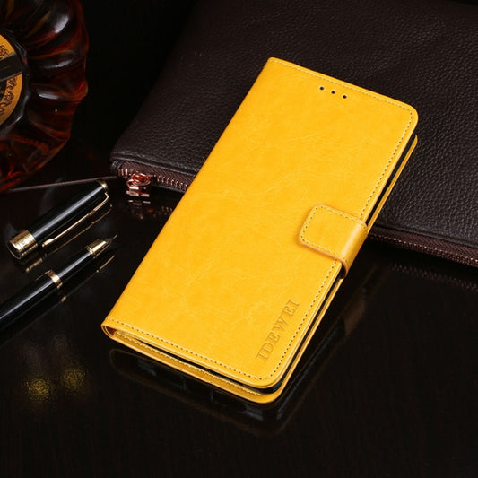 For Ulefone Note 7 idewei  Crazy Horse Texture Horizontal Flip Leather Case with Holder & Card Slots & Wallet(Yellow) - Ulefone Cases by idewei | Online Shopping UK | buy2fix