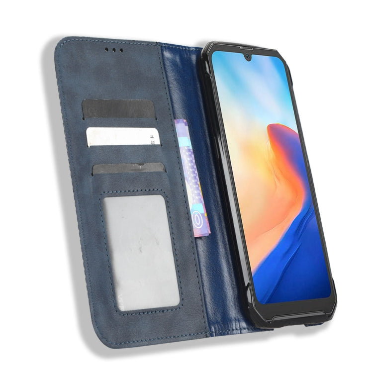 For Blackview BV7200 Magnetic Buckle Retro Texture Leather Phone Case(Blue) - More Brand by buy2fix | Online Shopping UK | buy2fix