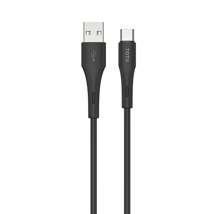 TOTU BT-023 Skin Sense Series USB to Type-C Silicone Data Cable, Length:1m(Black) - USB-C & Type-C Cable by TOTUDESIGN | Online Shopping UK | buy2fix