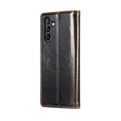 For Samsung Galaxy A54 5G CaseMe 003 Crazy Horse Texture Leather Phone Case(Coffee) - Galaxy Phone Cases by CaseMe | Online Shopping UK | buy2fix