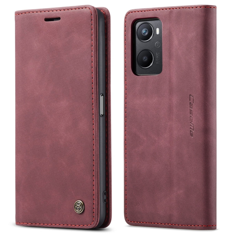 CaseMe 013 Multifunctional Horizontal Flip Leather Phone Case For OPPO A96 4G / A36 4G／A76 4G／K10 4G ／Realme 9i 4G (Wine Red) - OPPO Cases by CaseMe | Online Shopping UK | buy2fix