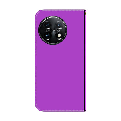 For OnePlus 11 Imitated Mirror Surface Horizontal Flip Leather Phone Case(Purple) - OnePlus Cases by buy2fix | Online Shopping UK | buy2fix