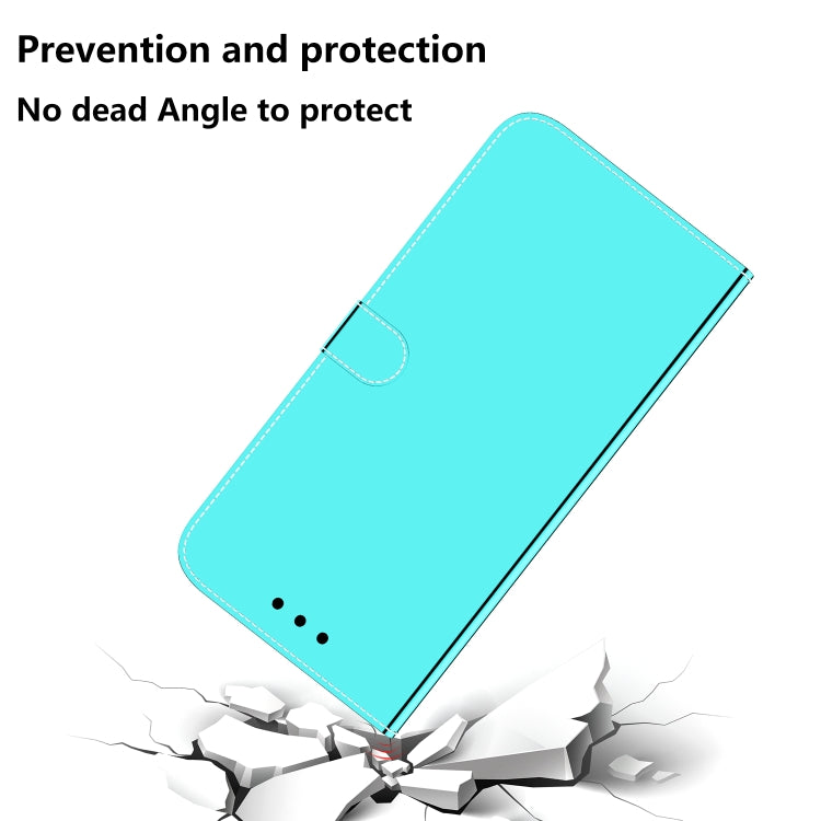 For OnePlus 11 Imitated Mirror Surface Horizontal Flip Leather Phone Case(Mint Green) - OnePlus Cases by buy2fix | Online Shopping UK | buy2fix