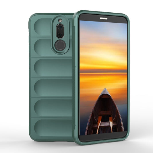 For Huawei Mate 10 Lite Magic Shield TPU + Flannel Phone Case(Dark Green) - Huawei Cases by buy2fix | Online Shopping UK | buy2fix