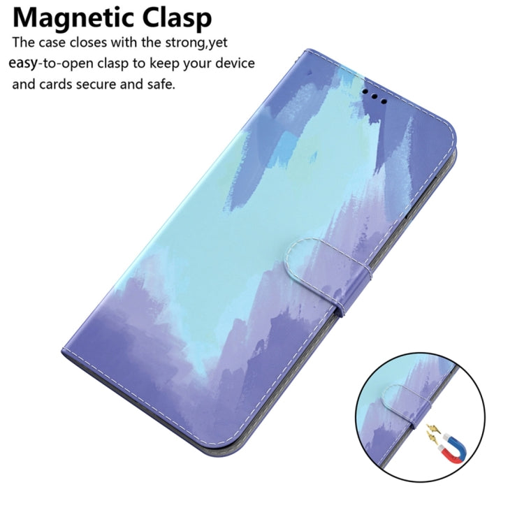 For OPPO Reno8 T 4G Watercolor Pattern Flip Leather Phone Case(Winter Snow) - OPPO Cases by buy2fix | Online Shopping UK | buy2fix