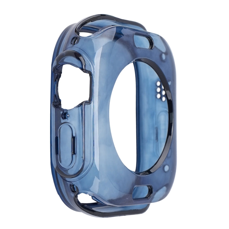 For Apple Watch Ultra 49mm Glacier Jelly Clear TPU Case Watch Band(Royal Blue) - Watch Bands by buy2fix | Online Shopping UK | buy2fix