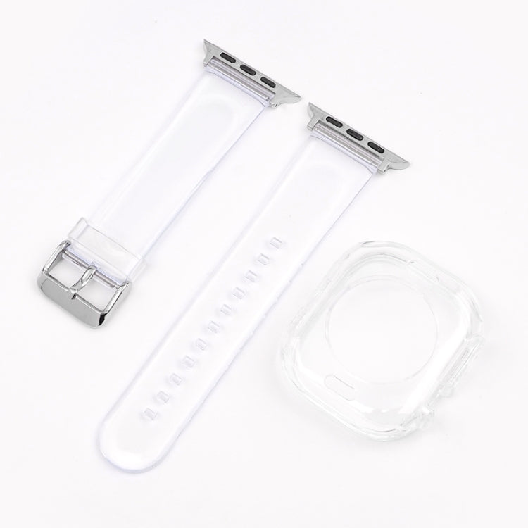 For Apple Watch Ultra 49mm Glacier Jelly Clear TPU Case Watch Band(Transparent) - Watch Bands by buy2fix | Online Shopping UK | buy2fix