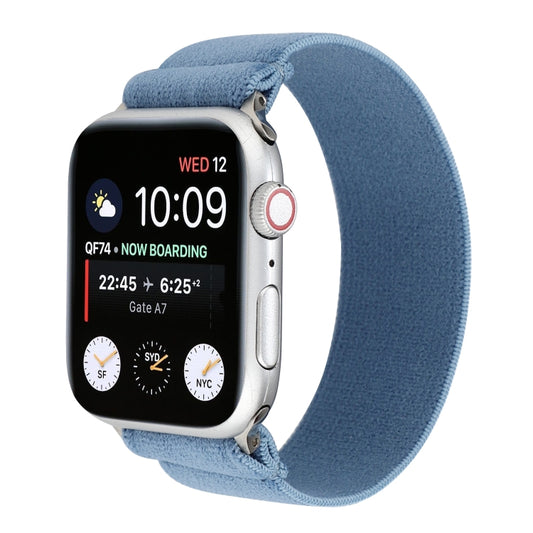 Elastic Nylon Braid Watch Band For Apple Watch Ultra 49mm&Watch Ultra 2 49mm / Series 9&8&7 45mm / SE 3&SE 2&6&SE&5&4 44mm / 3&2&1 42mm(Blue) - Watch Bands by buy2fix | Online Shopping UK | buy2fix