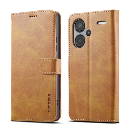 For Xiaomi Redmi Note 13 Pro+ LC.IMEEKE Calf Texture Leather Phone Case(Brown) - Xiaomi Cases by LC.IMEEKE | Online Shopping UK | buy2fix