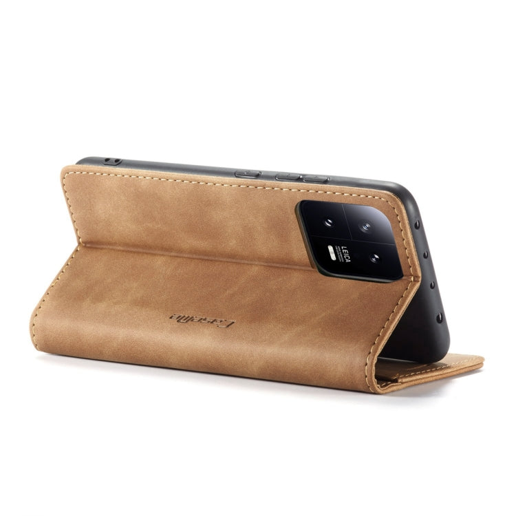 For Xiaomi 13 CaseMe 013 Multifunctional Horizontal Flip Leather Phone Case(Brown) - Xiaomi Cases by CaseMe | Online Shopping UK | buy2fix