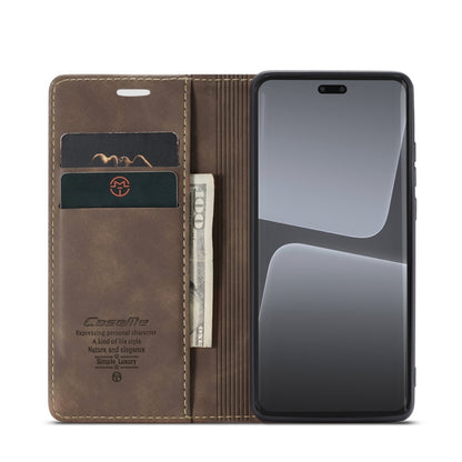 For Xiaomi 13 Lite CaseMe 013 Multifunctional Horizontal Flip Leather Phone Case(Coffee) - Xiaomi Cases by CaseMe | Online Shopping UK | buy2fix