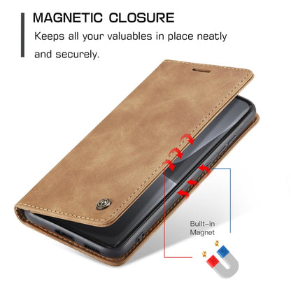 For Xiaomi 13 Lite CaseMe 013 Multifunctional Horizontal Flip Leather Phone Case(Brown) - Xiaomi Cases by CaseMe | Online Shopping UK | buy2fix