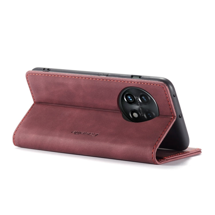 For OnePlus 11 CaseMe 013 Multifunctional Horizontal Flip Leather Phone Case(Wine Red) - OnePlus Cases by CaseMe | Online Shopping UK | buy2fix