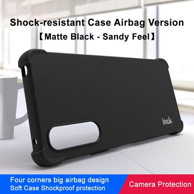 For Sony Xperia 10 V imak Shockproof Airbag TPU Phone Case(Matte Black) - Sony Cases by imak | Online Shopping UK | buy2fix