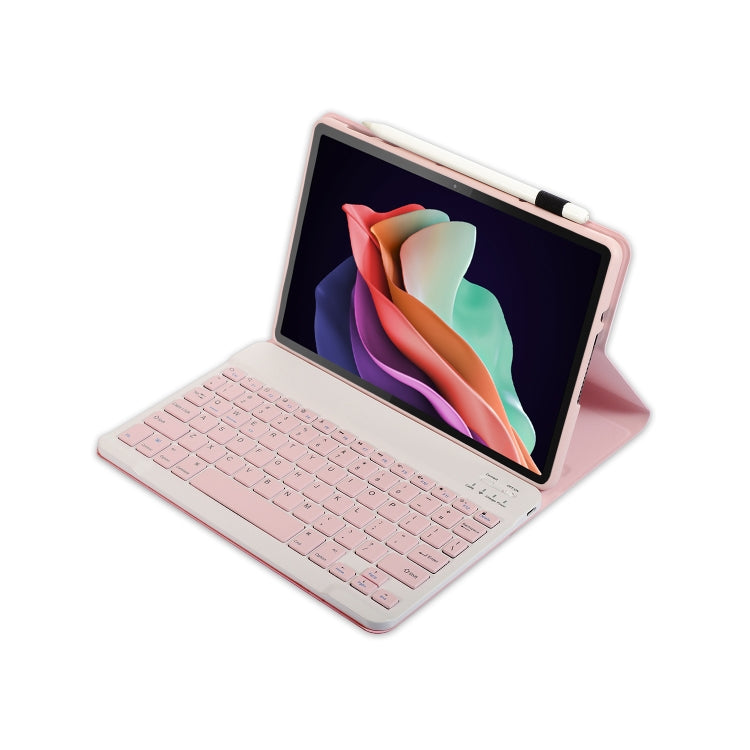 For Huawei MatePad 11 2023 AHW13 Lambskin Texture Ultra-thin Detachable Bluetooth Keyboard Leather Case(Pink) - Huawei Keyboard by buy2fix | Online Shopping UK | buy2fix