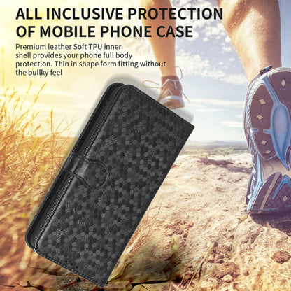 For Blackview A85 Honeycomb Dot Texture Leather Phone Case(Silver) - More Brand by buy2fix | Online Shopping UK | buy2fix