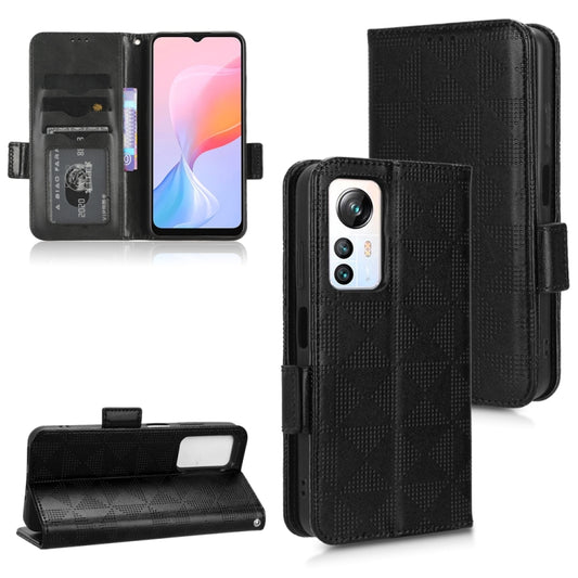 For Blackview A85 Symmetrical Triangle Leather Phone Case(Black) - More Brand by buy2fix | Online Shopping UK | buy2fix
