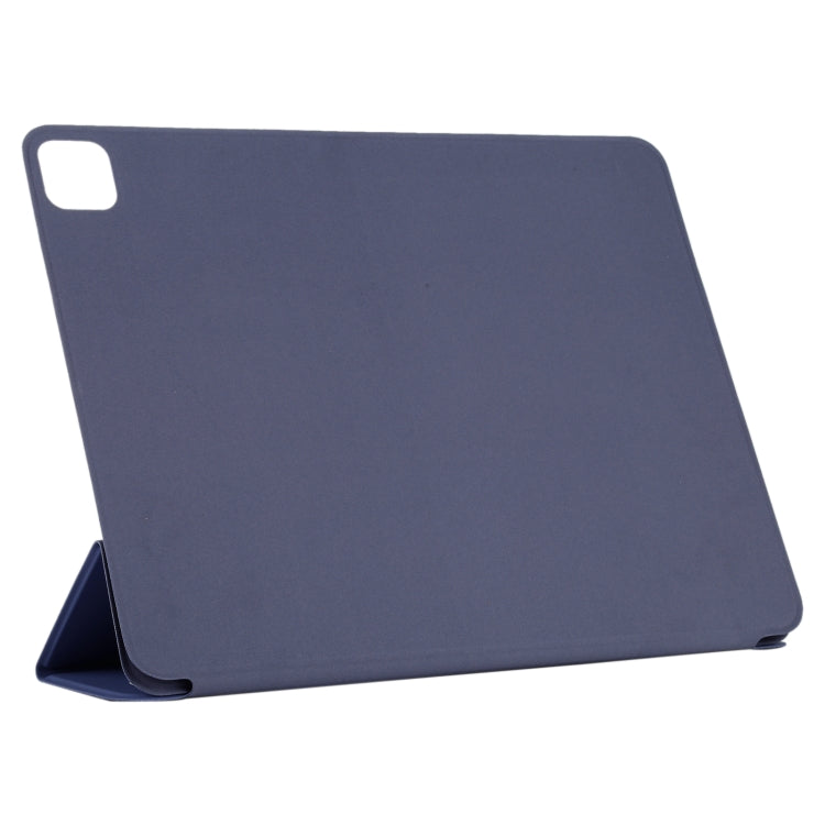 For iPad Air 13 2024 / 2025 / Pro 12.9 2020 Active Buckle Magnetic PU Leather Tablet Case With Holder & Sleep / Wake-up Function(Dark Blue) - iPad Pro 12.9 (2020) Cases by buy2fix | Online Shopping UK | buy2fix