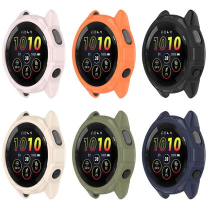 For Garmin Forerunner 265 Armor Hollow Watch Protective Case(Orange) - Watch Cases by buy2fix | Online Shopping UK | buy2fix