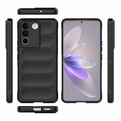 For vivo S16e 5G Magic Shield TPU + Flannel Phone Case(Dark Blue) - vivo Cases by buy2fix | Online Shopping UK | buy2fix