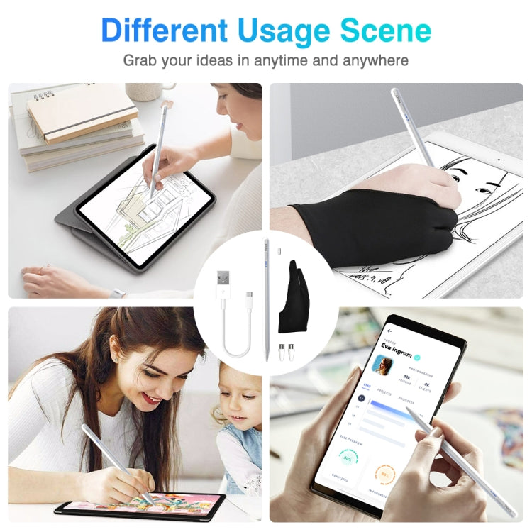 BP16 Mobile Phone / Tablet Universal Active Capacitive Stylus Pen(White) - Stylus Pen by buy2fix | Online Shopping UK | buy2fix