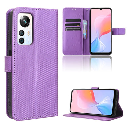 For Blackview A85 Diamond Texture Leather Phone Case(Purple) - More Brand by buy2fix | Online Shopping UK | buy2fix