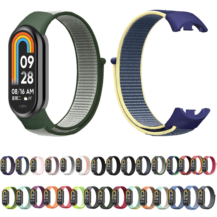 For Xiaomi Mi Band 8 Loop Nylon Watch Band(Pearl Powder) - Watch Bands by buy2fix | Online Shopping UK | buy2fix