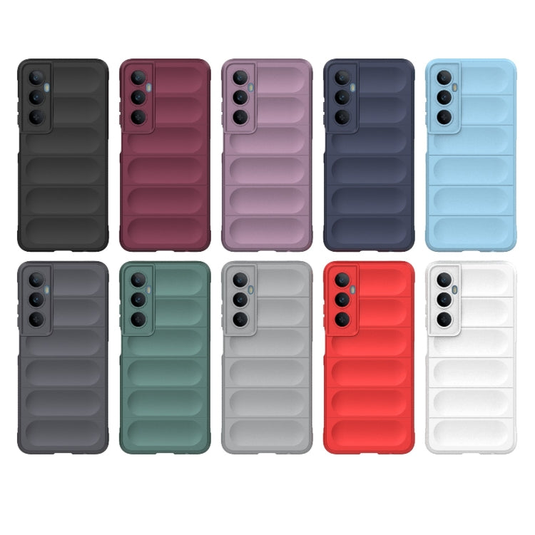 For Realme C65 4G Global Magic Shield TPU + Flannel Phone Case(Dark Grey) - Realme Cases by buy2fix | Online Shopping UK | buy2fix