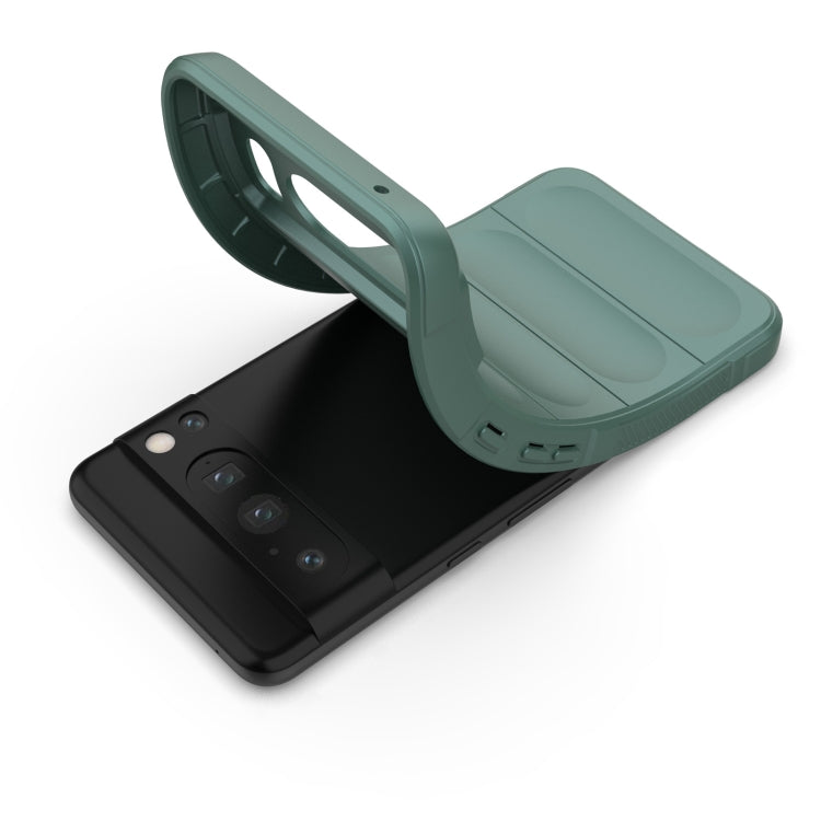 For Google Pixel 8 Pro 5G Magic Shield TPU + Flannel Phone Case(Dark Blue) - Google Cases by buy2fix | Online Shopping UK | buy2fix