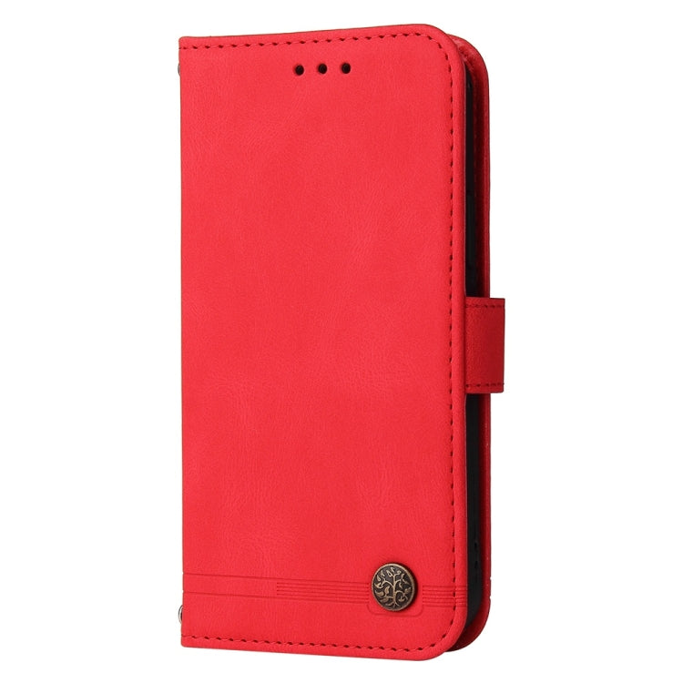 For Realme 13 Pro / 13 Pro+ / 12 Pro Skin Feel Life Tree Metal Button Leather Phone Case(Red) - Realme Cases by buy2fix | Online Shopping UK | buy2fix