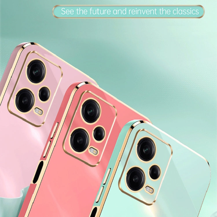 For Xiaomi Redmi Note 12 5G Global XINLI Straight Edge 6D Electroplate TPU Phone Case(Black) - Xiaomi Cases by XINLI | Online Shopping UK | buy2fix