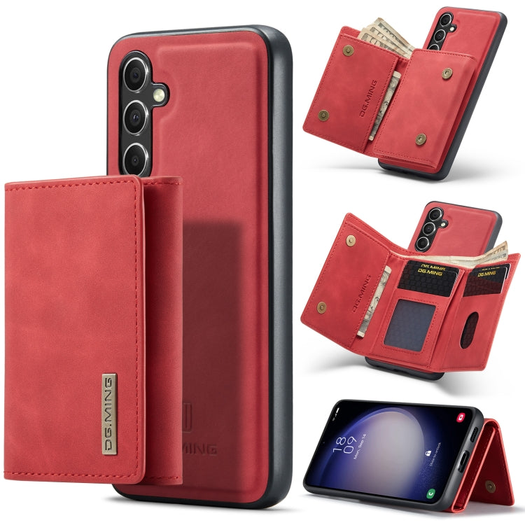 For Samsung Galaxy S23 FE 5G DG.MING M1 Series 3-Fold Multi Card Wallet + Magnetic Phone Case(Red) - Galaxy S23 FE 5G Cases by DG.MING | Online Shopping UK | buy2fix