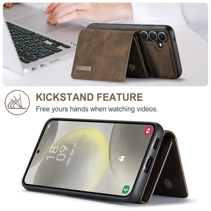 For Samsung Galaxy S24+ 5G DG.MING M1 Series 3-Fold Multi Card Wallet + Magnetic Phone Case(Coffee) - Galaxy S24+ 5G Cases by DG.MING | Online Shopping UK | buy2fix