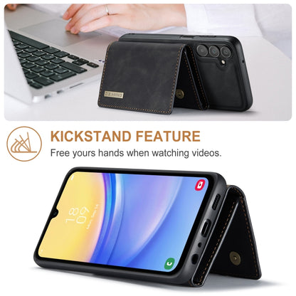 For Samsung Galaxy A15 5G / A15 4G DG.MING M1 Series 3-Fold Multi Card Wallet + Magnetic Phone Case(Black) - Galaxy Phone Cases by DG.MING | Online Shopping UK | buy2fix