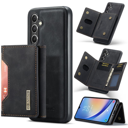 For Samsung Galaxy A34 5G DG.MING M2 Series 3-Fold Multi Card Bag + Magnetic Phone Case(Black) - Galaxy Phone Cases by DG.MING | Online Shopping UK | buy2fix