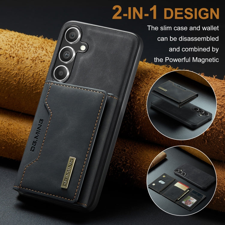 For Samsung Galaxy S24 5G DG.MING M2 Series 3-Fold Multi Card Bag + Magnetic Phone Case(Black) - Galaxy S24 5G Cases by DG.MING | Online Shopping UK | buy2fix