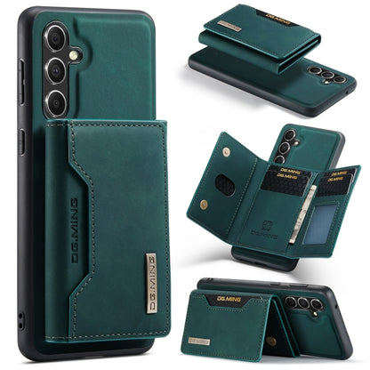 For Samsung Galaxy A55 5G DG.MING M2 Series 3-Fold Multi Card Bag + Magnetic Phone Case(Green) - Galaxy Phone Cases by DG.MING | Online Shopping UK | buy2fix