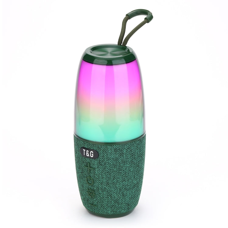 T&G TG644 5W High Power RGB Light Portable Bluetooth Speaker(Dark Green) - Waterproof Speaker by T&G | Online Shopping UK | buy2fix