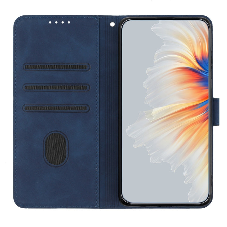 For Xiaomi Redmi K70 Heart Pattern Skin Feel Leather Phone Case(Royal Blue) - K70 Cases by buy2fix | Online Shopping UK | buy2fix