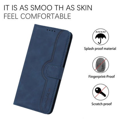 For Xiaomi Redmi K70 Heart Pattern Skin Feel Leather Phone Case(Royal Blue) - K70 Cases by buy2fix | Online Shopping UK | buy2fix