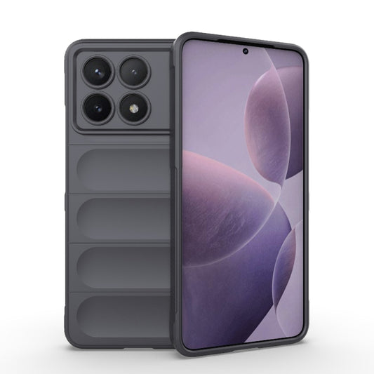 For Xiaomi Redmi K70 / K70 Pro 5G Magic Shield TPU + Flannel Phone Case(Dark Grey) - K70 Pro Cases by buy2fix | Online Shopping UK | buy2fix