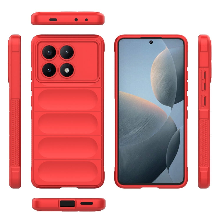 For Xiaomi Redmi K70E 5G Magic Shield TPU + Flannel Phone Case(Red) - K70E Cases by buy2fix | Online Shopping UK | buy2fix